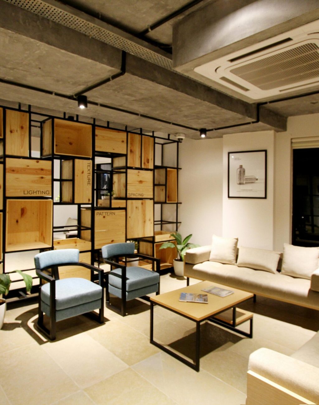 Stylish modern living room with luxury furniture and contemporary decor.